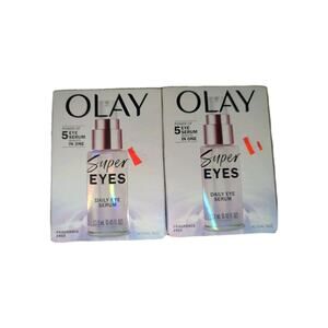 LOT OF 2 Olay Super Eyes Daily Eye Serum Fragrance-Free 13.5ml/0.45oz. NEW